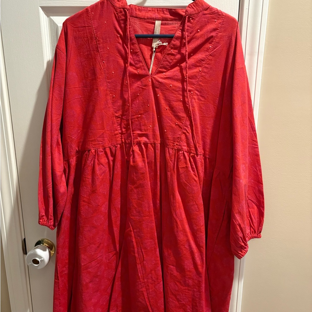 Mata Traders Vibrant Red Dress